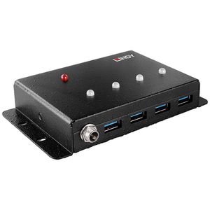 LINDY 443492 USB 3.2 Gen 1-hub 4 poorten Zwart