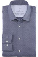 OLYMP Luxor 24/Seven Modern Fit Jersey shirt marine, Motief - thumbnail