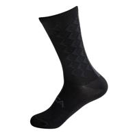 SILCA Tall Aero Fietssokken - Super Dunne Sokken Unisex, aero sokken ontworpen voor Aero Marginal Gains, 19,5 cm manchet, Zwart, Medium