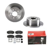 Remmenset, remschijf BREMBO, Remschijftype: Massief, Inbouwplaats: Achteras: , u.a. für Peugeot, Fiat, Citroën