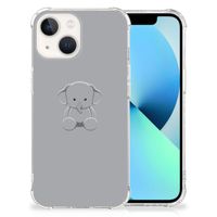 iPhone 13 Stevig Bumper Hoesje Grijs Baby Olifant - thumbnail