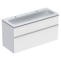 Geberit iCon wastafel 120 cm, met onderkast met 2 laden, witmat, mat wit