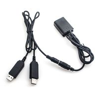 Caruba Sony NP-FW50 Full Decoding Dummy Battery + 5V 2A Dual USB Cable - thumbnail