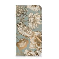 Smart Cover voor iPhone 15 Plus Vintage Bird Flowers