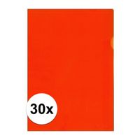 30x Insteekmap oranje A4 formaat 21 x 30 cm - thumbnail