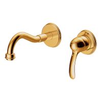 Wastafelkraan Tres Clasic | Inbouw | Mengkraan | Incl.Inbouwdeel | Vintage | 24k Goud glans