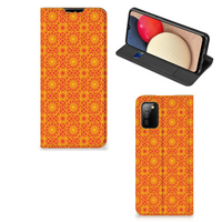 Samsung Galaxy M02s | A02s Hoesje met Magneet Batik Oranje - thumbnail