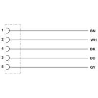 Phoenix Contact 1554717 Sensor/actuator inbouwconnector M12 Aantal polen (sensoren): 5 0.50 m 1 stuk(s)