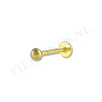 Labret 1.2 mm x 10 mm goudkleur