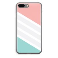 Strepen pastel: iPhone 8 Plus Transparant Hoesje - thumbnail