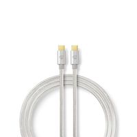 Nedis CCTB64700AL10 USB-kabel 1 m USB 3.2 Gen 1 (3.1 Gen 1) USB C Aluminium