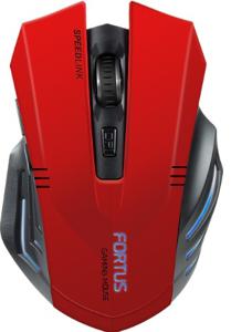 SpeedLink Fortus Wireless Ergonomische gaming-muis USB Optisch Rood, Zwart 5 Toetsen 2400 dpi Verlicht, Ergonomisch