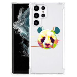 Samsung Galaxy S22 Ultra Stevig Bumper Hoesje Panda Color