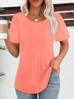 Plain Loose Crew Neck Casual Shirt