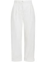 ETRO pantalon chino crop à chevrons - Blanc