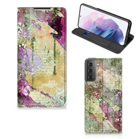 Bookcase Samsung Galaxy S21 Plus Letter Painting