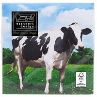 Esschert Design TP182 Koe Papieren Servetten - Wit, 33x33x0.1 cm