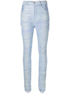 Alexander Wang pantalon slim à franges - Bleu