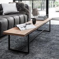 DTP Home Salontafel Odeon Teakhout, 140 x 40cm - Bruin - thumbnail