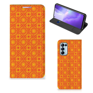 OPPO Find X3 Lite Hoesje met Magneet Batik Oranje