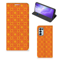 OPPO Find X3 Lite Hoesje met Magneet Batik Oranje - thumbnail