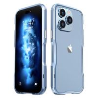 Luphie Safe Lock iPhone 14 Pro Max Metalen Bumper - Blauw - thumbnail