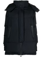 Herno short A-Line padded hooded coat - Bleu