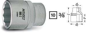 Hazet 880Z 880Z-18 Dop (zeskant) Dopsleutelinzetstuk 18 mm 3/8 (10 mm)