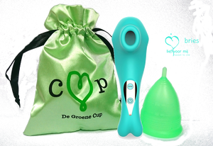 Menstrubatie pakket De Groene Cup (Maat: Model III (Medium OSFA))