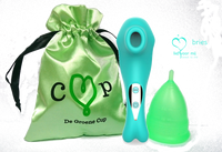 Menstrubatie pakket De Groene Cup (Maat: Model IV (Low cervix)) - thumbnail