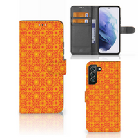 Samsung Galaxy S22 Plus Telefoon Hoesje Batik Oranje - thumbnail