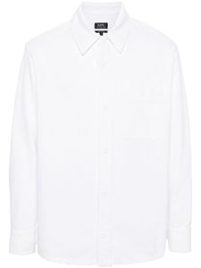 A.P.C. chemise en coton à poche poitrine - Blanc