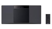 Pioneer X-SMC02(B) CD-microinstallatie (afspelen van audio CD/CD-R/CD-RW/MP3, 2 x 10 Watt uitgangsvermogen, Bluetooth, USB, FM (RDS) radio, wandmontage mogelijk, slim design), zwart