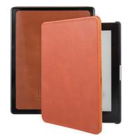 Lunso Kobo Aura Edition 2 hoes (6 inch) - Leren sleepcover - Cognac