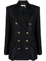 Chloé blazer long à boutonnière croisée - Noir