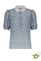 NoBell Meisjes blouse - Tami - Blauw Fog