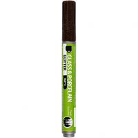 Creotime verfstift glas- & porselein glitter bruin