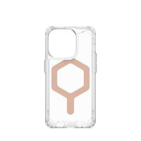 Urban Armor Gear Plyo MagSafe Backcover Apple iPhone 15 Pro Ice, Transparant, Rose gold MagSafe compatible