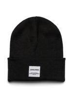 Jack and Jones Beanie Zwart Brede Rand Acryl