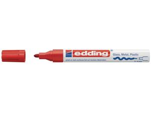 Edding 750 permanente marker Fijne punt Rood 1 stuk(s)