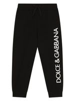 Dolce & Gabbana Kids pantalon de jogging à logo imprimé - Noir