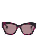 Gucci Eyewear lunettes de soleil Double G à monture papillon - Rose - thumbnail