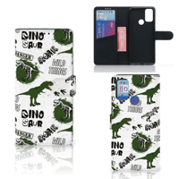 Telefoonhoesje met Pasjes voor Alcatel 1S (2021) Dinosaurus - thumbnail