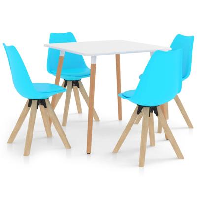 Vidaxl 5-delige Eethoek Blauw