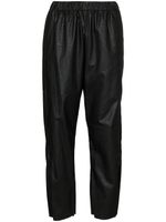 MM6 Maison Margiela pantalon de jogging en cuir artificiel - Noir