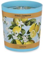 Dolce & Gabbana Bougie Lemon à imprimé graphique (250g) - Bleu