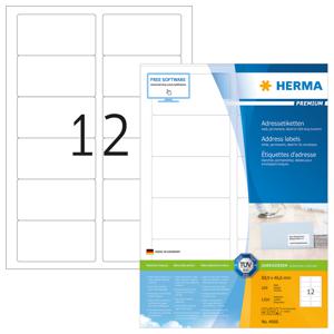 Etiket HERMA 4666 88.9x46.6mm premium wit 1200stuks