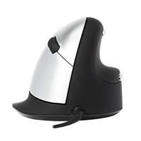 R-Go HE ergonomische muis, Verticale muis, Groot (Handlengte ≥ 185mm), Voorkomt muisarm, Bedraad, Voor rechtshandigen, Zwart