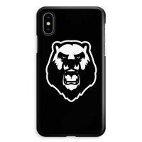 Angry Bear (black): iPhone XS Max Volledig Geprint Hoesje