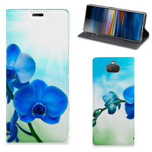 Sony Xperia 10 Plus Smart Cover Orchidee Blauw - Cadeau voor je Moeder